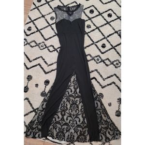 Lace black mermaid dress